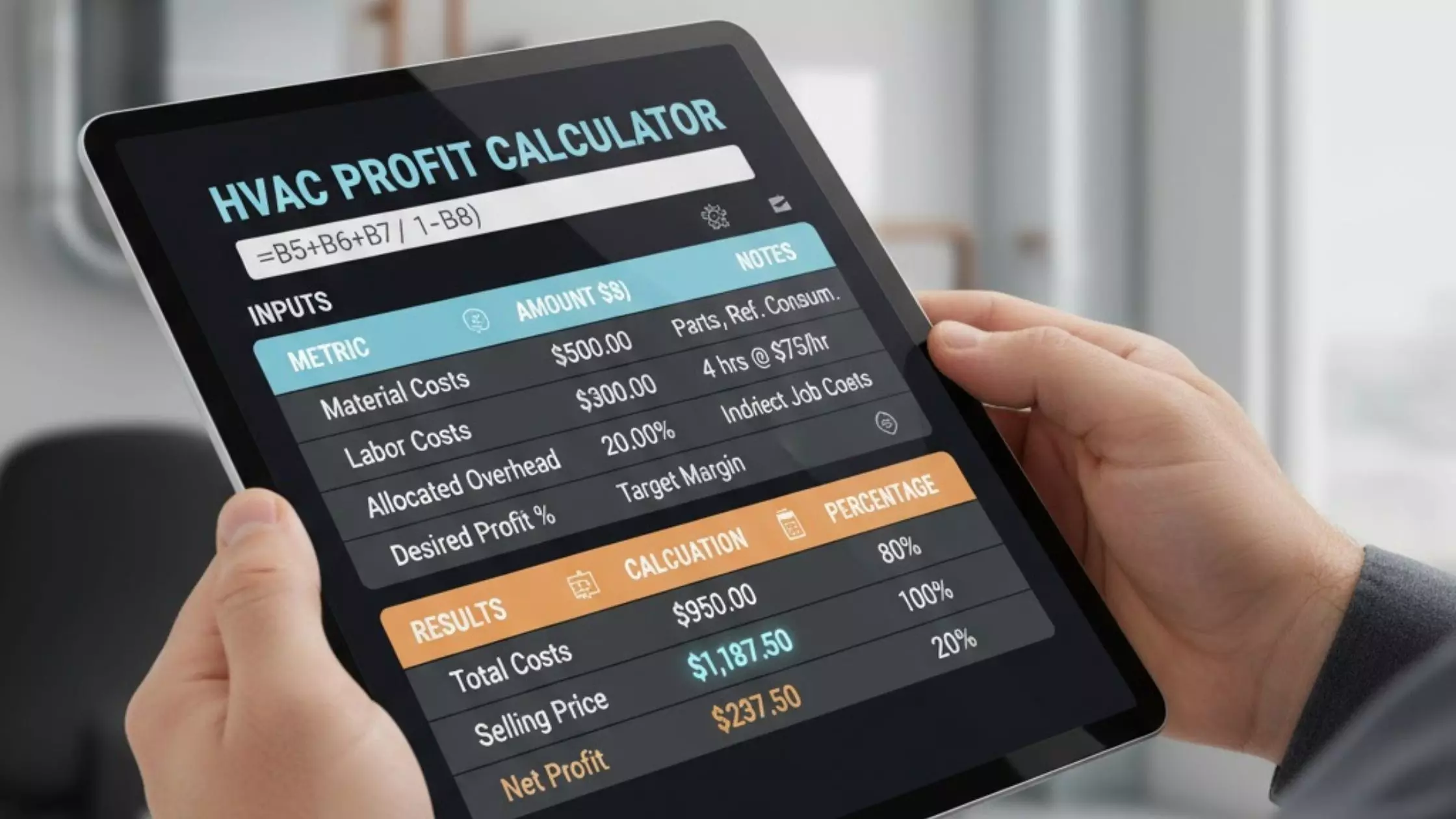 HVAC Profit Margin Calculator