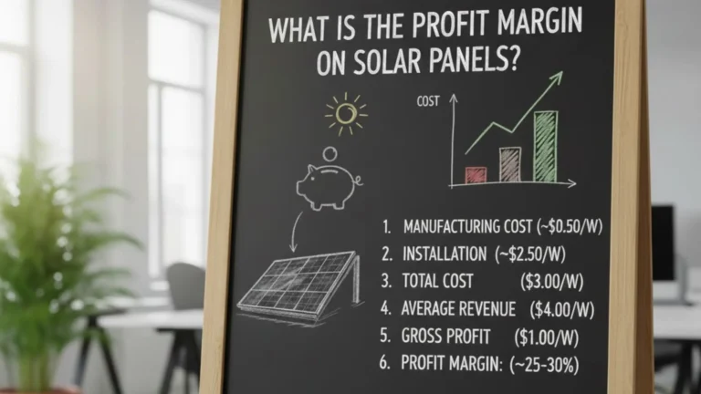 Profit Margin on Solar Panels