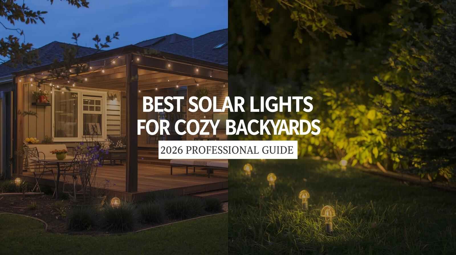 solar lights cozy backyards